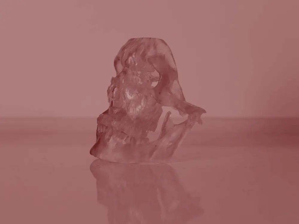 Clear 3D printed dental model in resin